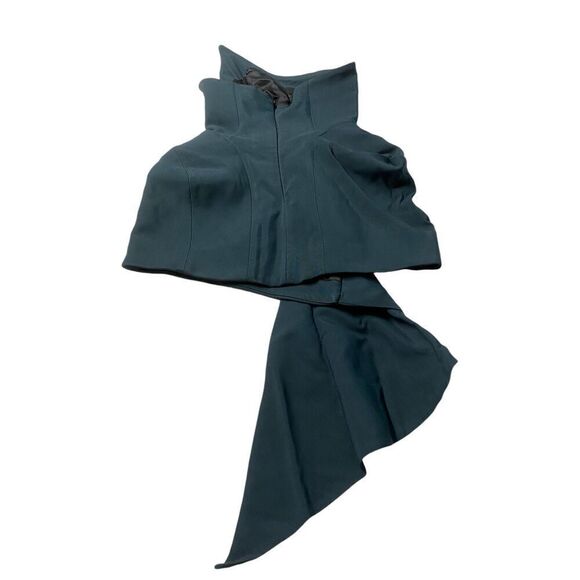 MUGLER Strapless Mini Dress in Dark Green Size 36 Small 2-4 US $2,420 (11-12) - Picture 12 of 14